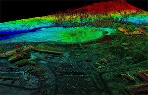 Ilustracja: Compass zweryfikuje dane ISOK <br />
fot. OpenTopography.org