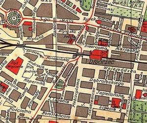 Ilustracja: Brytyjsko-polskie plany na MapyWIG.org <br />
fot. fragment dawnej mapy Katowic