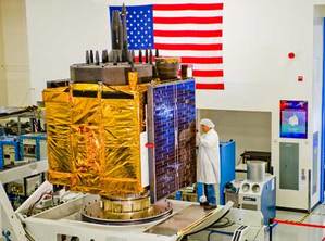 Ilustracja: Trzeci satelita GPS bloku IIF w systemie <br />
Fot. Boeing