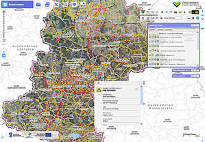 Ilustracja: Mapa wypadków z udziałem pieszych w ORSIP