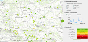 Ilustracja: Zanieczyszczenie powietrza na interaktywnych mapach