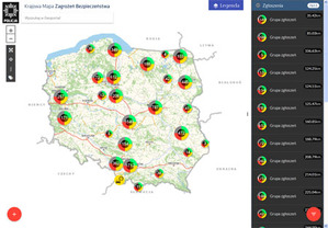 Ilustracja: Mapa zagrożeń działa już w całym kraju