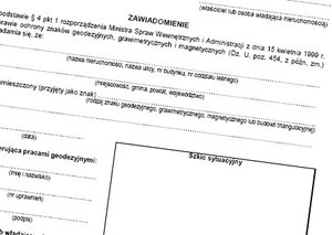 Ilustracja: Zawiadomienie o umieszczeniu znaku geodezyjnego będzie bez pieczątki