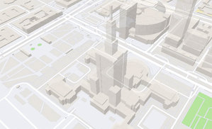 Ilustracja: Mapbox przedstawia obiekty 3D