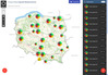 Ilustracja: Mapa zagrożeń w kolejnych województwach