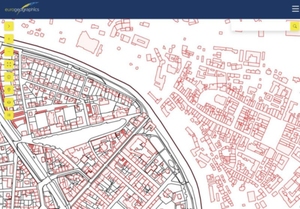 Ilustracja: Powstaje otwarta katastralna mapa Europy <br />
Granica polsko-czeska w Cieszynie na Open Cadastral Map
