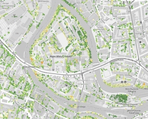 Ilustracja: Wrocław również chce mieć mapę koron drzew <br />
Fragment KMKD dla Wrocławia
