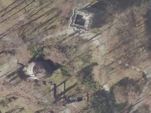 Ilustracja: Kolejne dane fotogrametryczne dla miast już w Geoportalu <br />
Rotunda pw. św. Mikołaja w Cieszynie na nowej ortofotomapie