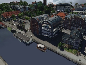 Ilustracja: Nie tylko Bydgoszcz na nowych danych fotogrametrycznych GUGiK <br />
Fragment chmury punktów ALS dla Bydgoszczy