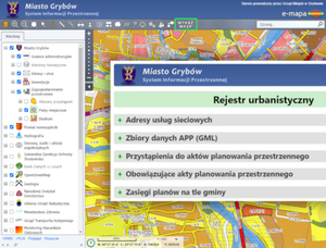 Ilustracja: Rozbudowany wykaz planów dla gmin w technologii e-mapa.net