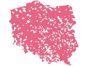 Ilustracja: Ile gmin pracuje nad planem ogólnym? <br />
Mapa gmin, które zgłosiły zbiór POG