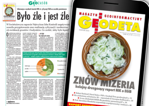 Ilustracja: Sierpniowe wydanie GEODETY cyfrowego już do pobrania