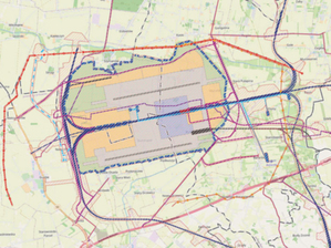 Ilustracja: Totalna eksmisja a odszkodowania przy budowie CPK <br />
Fragment mapy lokalizacji Centralnego Portu Komunikacyjnego, wariant inwestorski z czerwca br. (fot. CPK Sp. z o.o.)