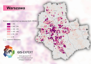 Ilustracja: Różnice w liczbie lokali - dane GUS a statystyki zameldowań